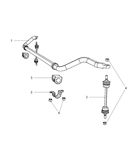 2010 Dodge Viper Link-SWAY ELIMINATOR Diagram for 4763147AB