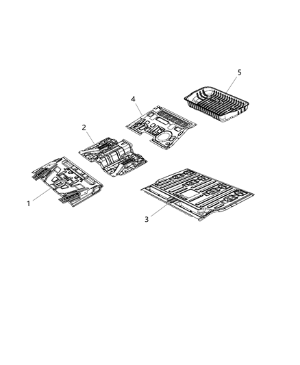 2020 Chrysler Voyager Floor-Center Floor Diagram for 68271463AD