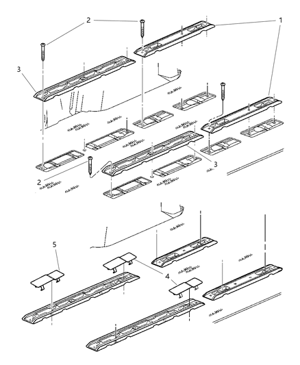 2002 Chrysler Town & Country Seat - Rear Attachments Floor Pan Diagram