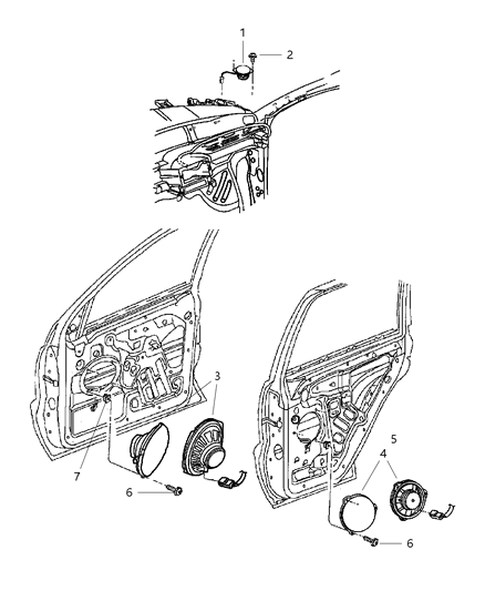 2004 Jeep Grand Cherokee Speaker H Diagram for 5082451AC