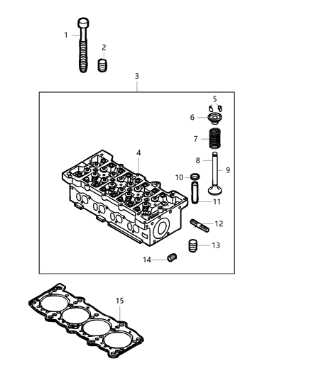 2018 Jeep Wrangler Gasket-Cylinder Head Diagram for 68402585AA