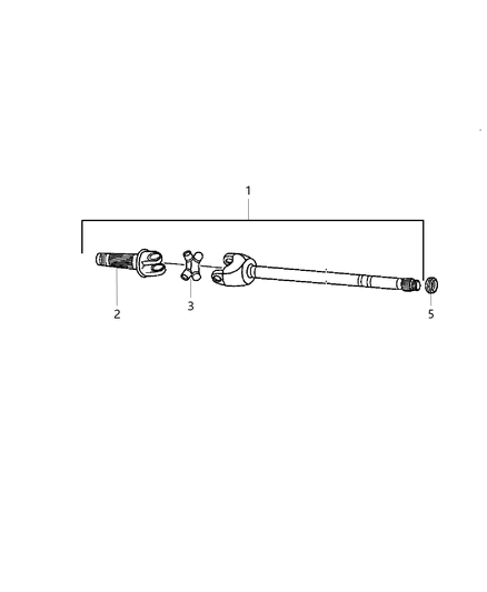 2006 Dodge Ram 3500 U-Joint Kit Diagram for GR086665AE