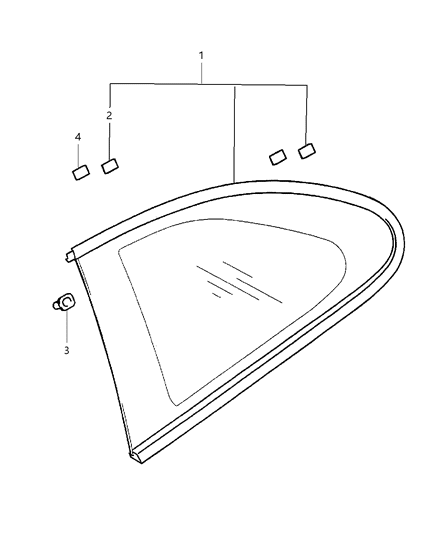 2000 Chrysler Sebring Coupe Quarter Glass Diagram