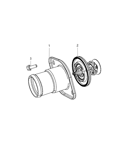 2009 Chrysler Aspen Thermostat & Related Parts Diagram 2