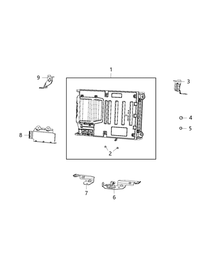 2019 Ram 1500 Bracket-Battery Diagram for 5192384AB