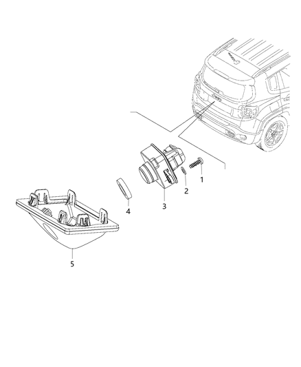 2017 Jeep Renegade Camera-Rear View Diagram for 68322023AA