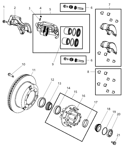 2008 Dodge Ram 4500 Automatic Part Diagram for 68034093AA