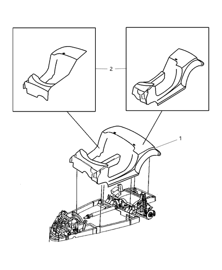 2001 Chrysler Prowler Aperture Panel, Body - Tub Diagram