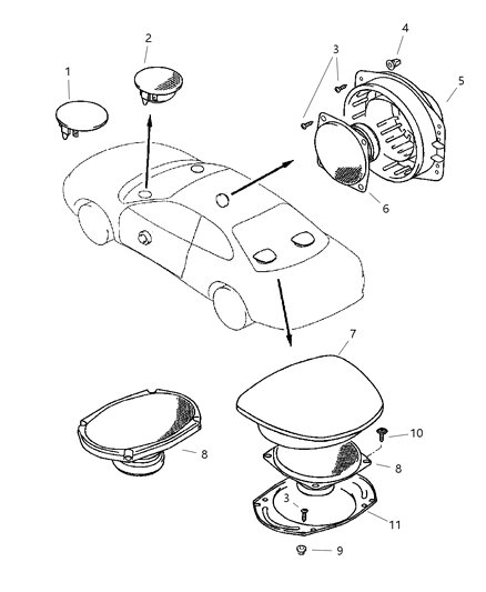 2000 Chrysler Sebring Speakers Diagram