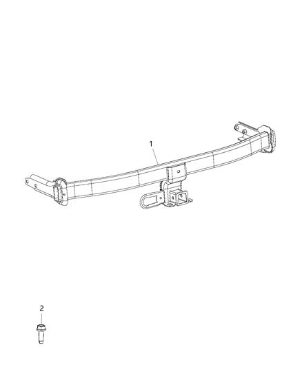2020 Chrysler Voyager Tow Hooks & Hitches, Rear Diagram