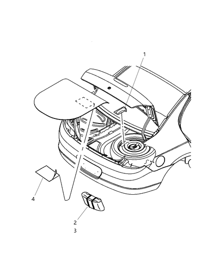 2004 Dodge Neon Rear Cargo & Storage Diagram