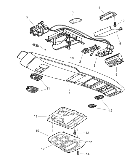 1997 Jeep Grand Cherokee Overhead Console Diagram