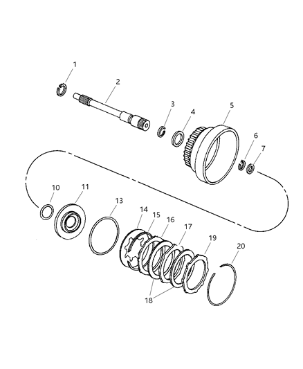 2001 Dodge Neon Clutch , Rear & Input Shaft Diagram