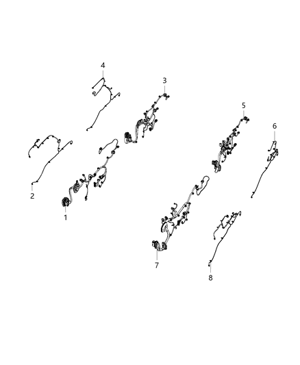 2021 Ram 1500 Wiring-Front Door Diagram for 68488529AA