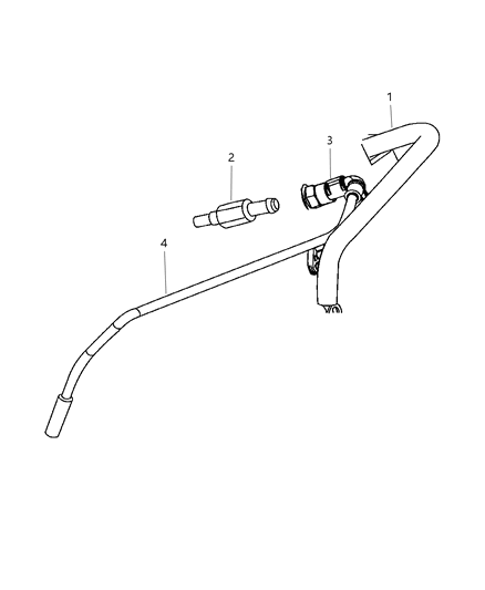 2003 Dodge Stratus Sedan Crankcase Ventilation & Vapor Harness Diagram 3