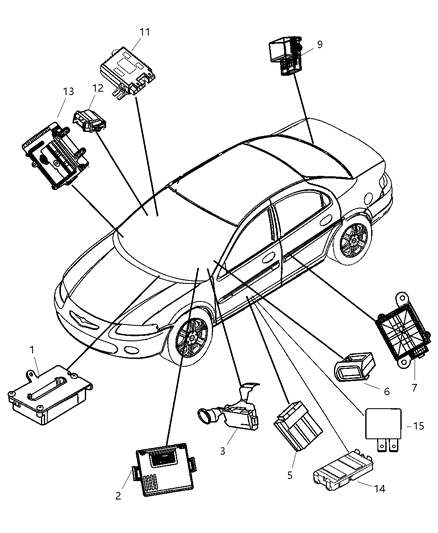 2005 Chrysler Sebring Module-Body Controller Diagram for 4602368AN