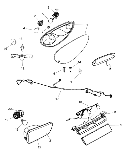 2010 Chrysler PT Cruiser Lamp-Backup Diagram for 5116069AD