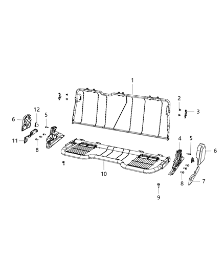 2019 Ram 4500 Seat Track Diagram for 1NN47LA8AA