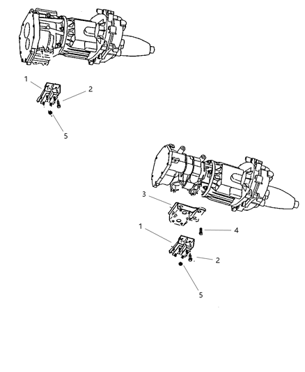 2001 Dodge Dakota Engine Mounting, Rear Diagram 4