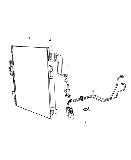 2012 Jeep Liberty Line-Oil Cooler Pressure And Ret Diagram for 68033238AA