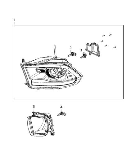2019 Ram 1500 Classic Parts, Lamp Service Diagram 3