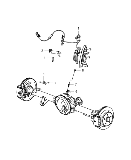 2008 Dodge Ram 1500 Sensors - Brakes Diagram