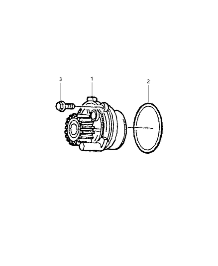 2009 Jeep Compass Water Pump & Related Parts Diagram 2