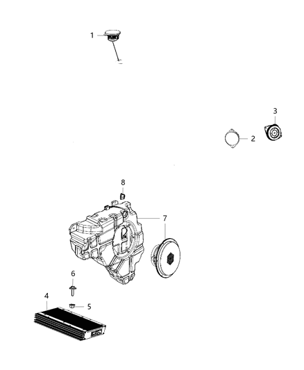 2012 Jeep Grand Cherokee Speakers Instrument Panel & Quarters & Amplifiers Diagram