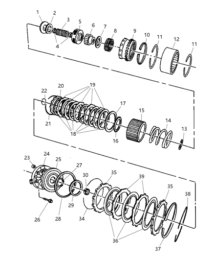 2001 Dodge Ram 3500 Regular Cab Clutch, Overdrive With Gear Train Diagram 3
