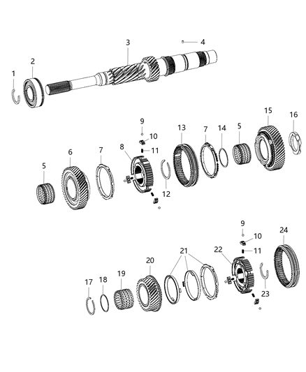 2021 Jeep Wrangler Bearing-Needle Roller Diagram for 68330498AC