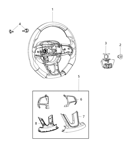 2019 Chrysler 300 Steering Wheel Assembly Diagram 2