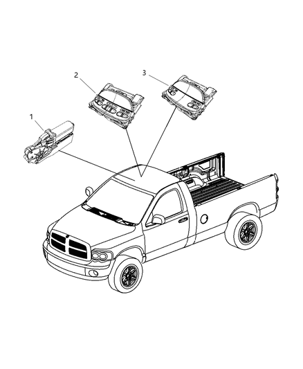 2008 Dodge Ram 3500 Modules Overhead Diagram