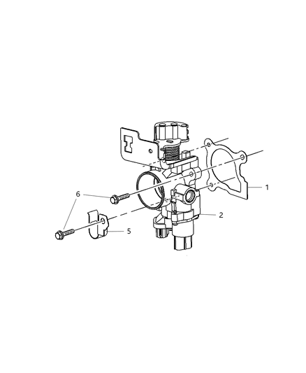 2004 Chrysler Sebring Sedan & Convertible Throttle Body Diagram 2