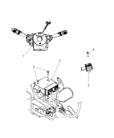 2010 Dodge Journey OCCUPANT Restraint Module Diagram for 56054566AC