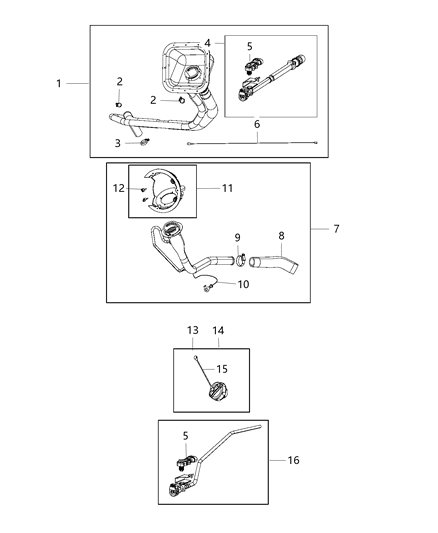 2013 Ram 3500 Pickup Fuel Tank Filler Tube Diagram 1