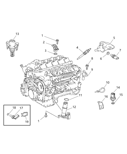 2002 Dodge Sprinter 3500 Sensors - Engine Diagram