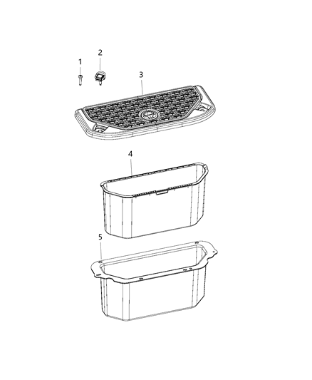 2020 Ram 1500 Cargo Covers, Bins And Organizers Diagram 1