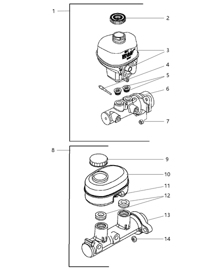 2003 Dodge Ram 1500 Brake Master Cylinder Diagram