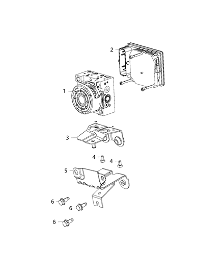 2016 Dodge Dart Module, ABS Control Diagram