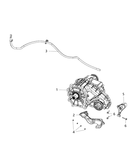 2016 Jeep Grand Cherokee Transfer Case Assembly Diagram for RL853664AH