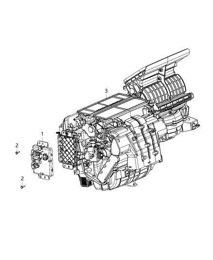 2020 Jeep Wrangler Air Conditioner And Heater Module Diagram for 68438412AB