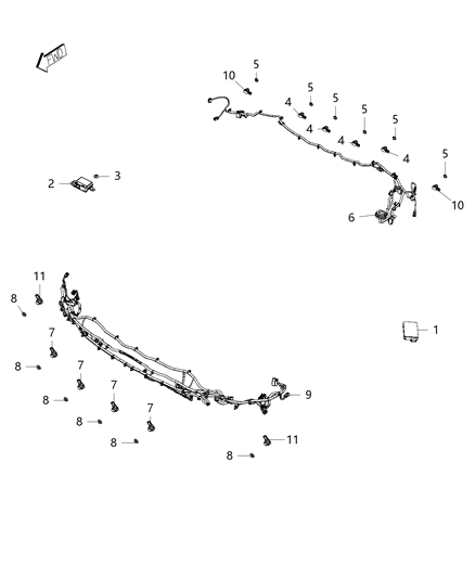 2017 Jeep Cherokee Wiring-Front FASCIA Diagram for 68274357AB