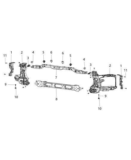 2018 Ram 4500 Radiator Support Diagram