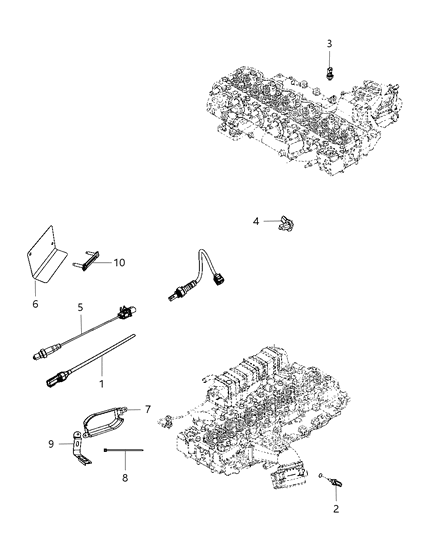 2012 Ram 3500 Sensors - Exhaust & Oxygen Diagram