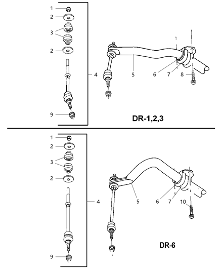 2004 Dodge Ram 1500 Bar-Front SWAY Diagram for 5290439AA