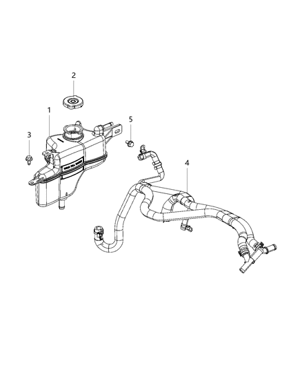 2014 Jeep Compass Coolant Recovery Bottle Diagram 2