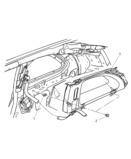 2006 Chrysler Pacifica Molding-C Pillar Diagram for TW41TL2AK