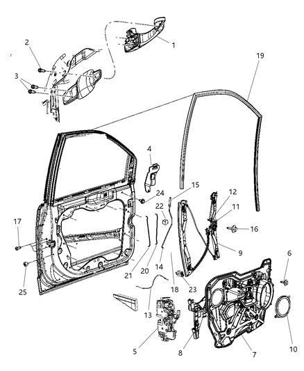 2008 Dodge Grand Caravan Presenter-Latch Diagram for 68030615AA