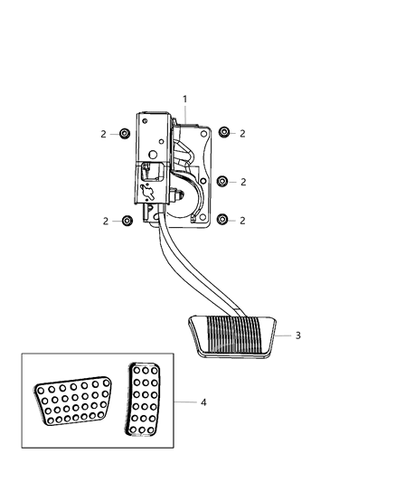 2014 Dodge Avenger Brake Pedals Diagram