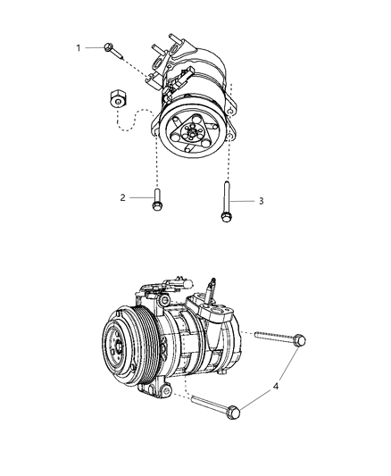 2010 Jeep Liberty A/C Compressor Mounting Diagram